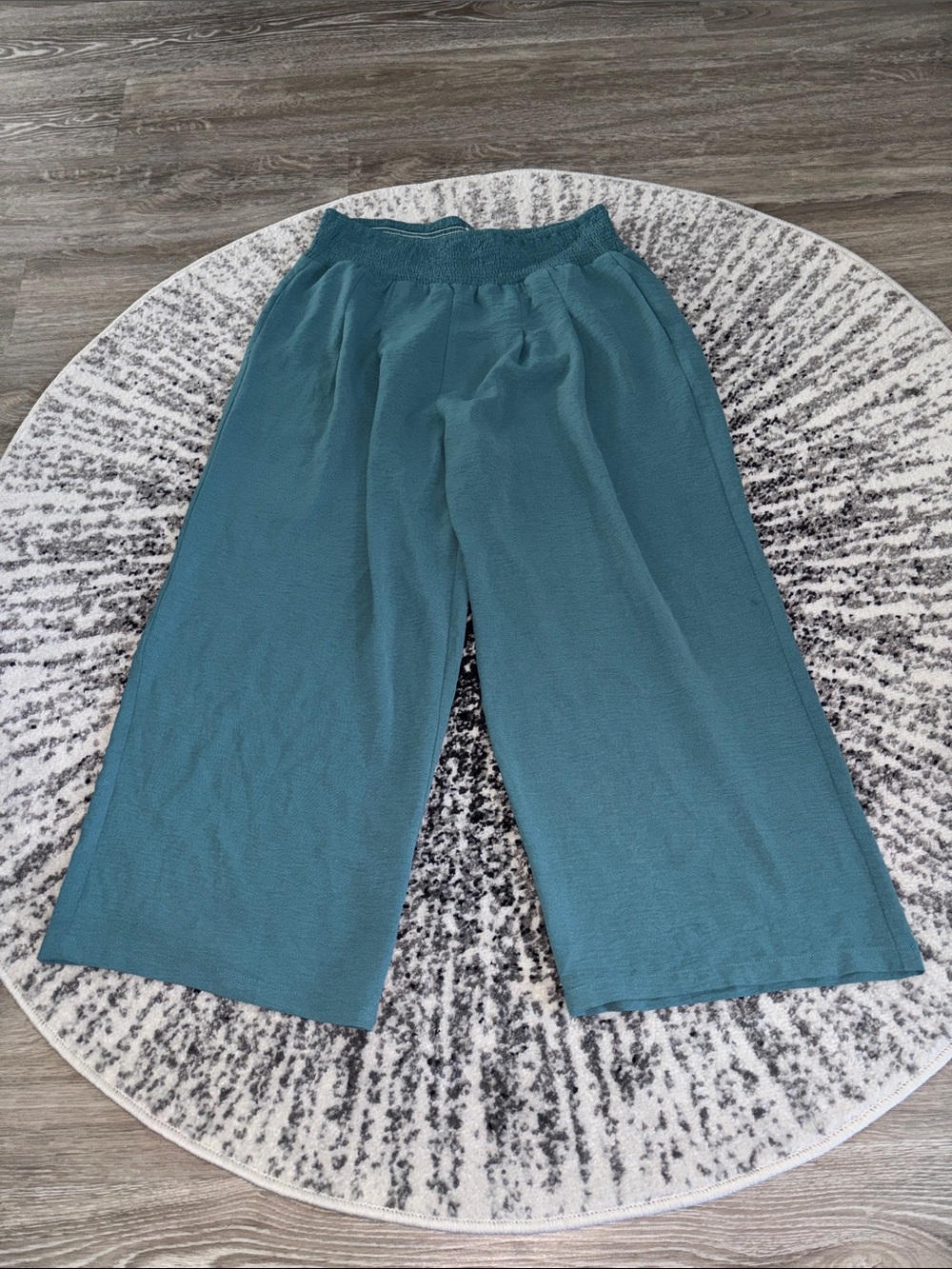 Women's Teal Wide-Leg Pants - Picture 2 of 6